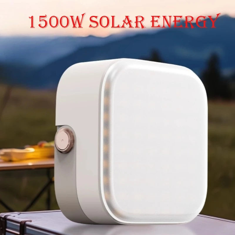 Solar Energy Outdoor Camping Light Portable Waterproof Large-capacity Lithium Battery High Power Camping Light Outdoor Supplies
