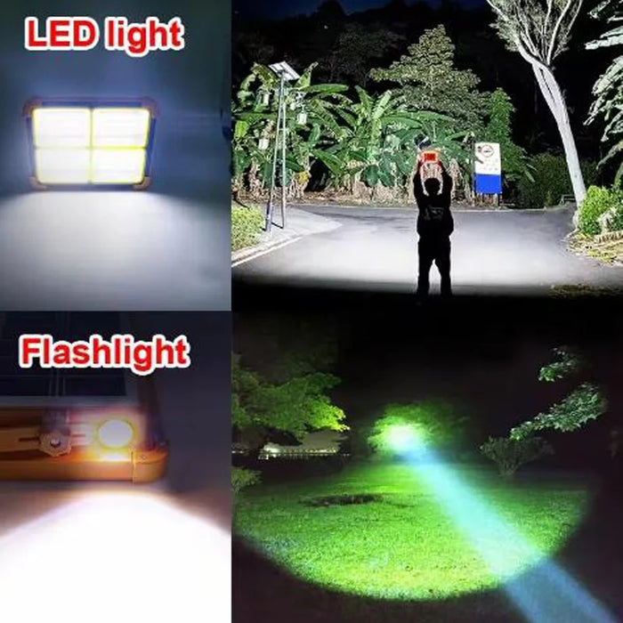 Solar Outdoor Lights Rechargeable Solar Flood Light LED Reflector Spotlight Rechargeable Projector Floodlight Construction Lamp