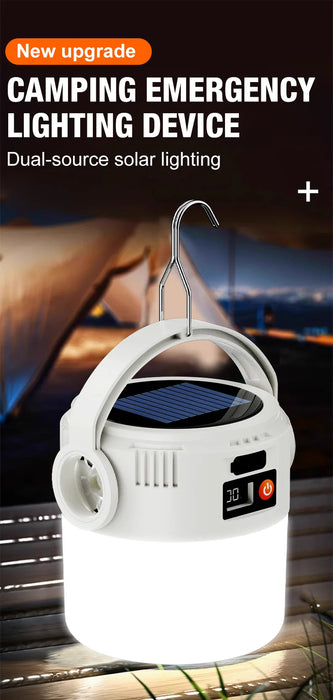 Solar Camping Lights Lightweight Led Camping Lantern Waterproof Foldable Lights For Outdoor Home Hiking Night Use