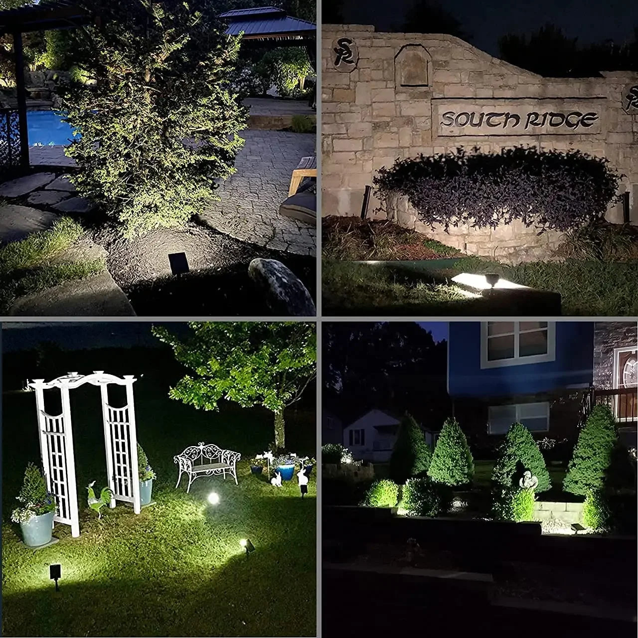 48 LEDs Solar Light Outdoors Landscape Spotlights,  2 in 1 Wireless Waterproof Outdoor Solar Spotlights for Yard Garden Patio