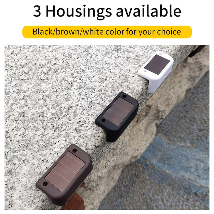 Solar Stairs Light Outdoor Waterproof Solar Powered Garden Lamps for Railing Deck Step Yard Patio Pathway Fence Light
