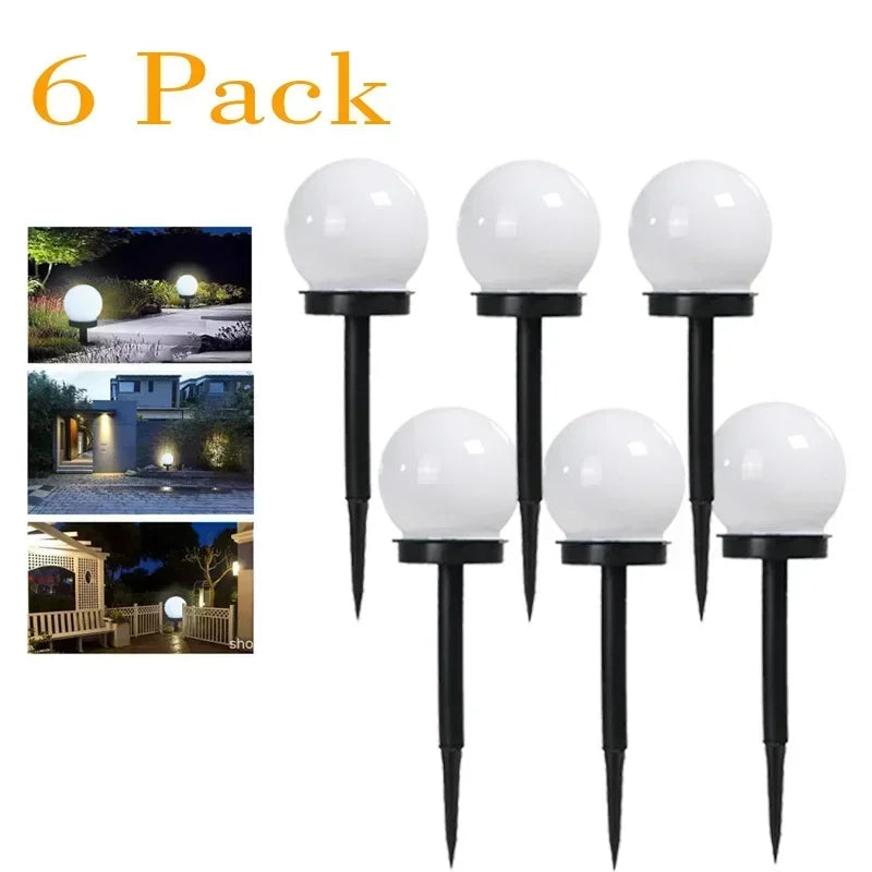 Solar Garden Light Panel LED Round Ball Outdoor Waterproof Decorative Energy Powered for Street Courtyard Landscape Lamp Path