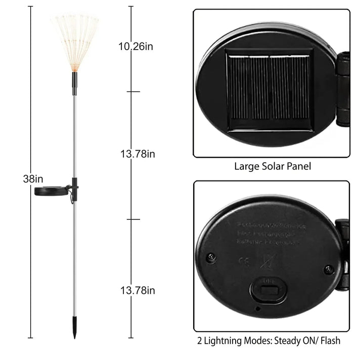 Christmas Solar Dandelion Fireworks Light Outdoor Waterproof Courtyard Garden Atmosphere Decoration Ground Insertion Lawn Light