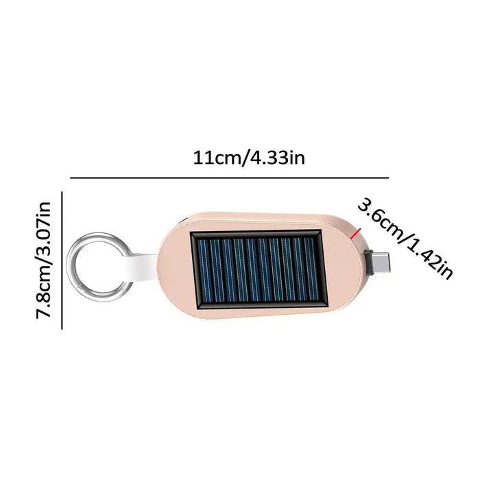 Solar Power Bank Pocket Power Bank Solar Keychain Charger Fast Charging Wireless Charger Portable External Power Bank Keychain