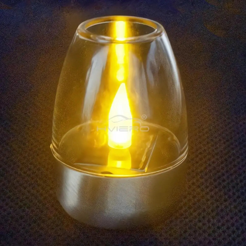 Solar LED Lights Stainless Steel Candle Outdoor Courtyard Lamp Decorative Atmosphere Halloween Candlelight Dinner Night lights