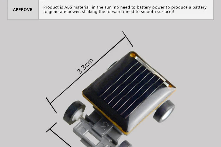 Solar Power Mini Sports Car Smaller Solar Power Project Car Mini Toy Car Educational Gadget Kids Gift Funny Racer