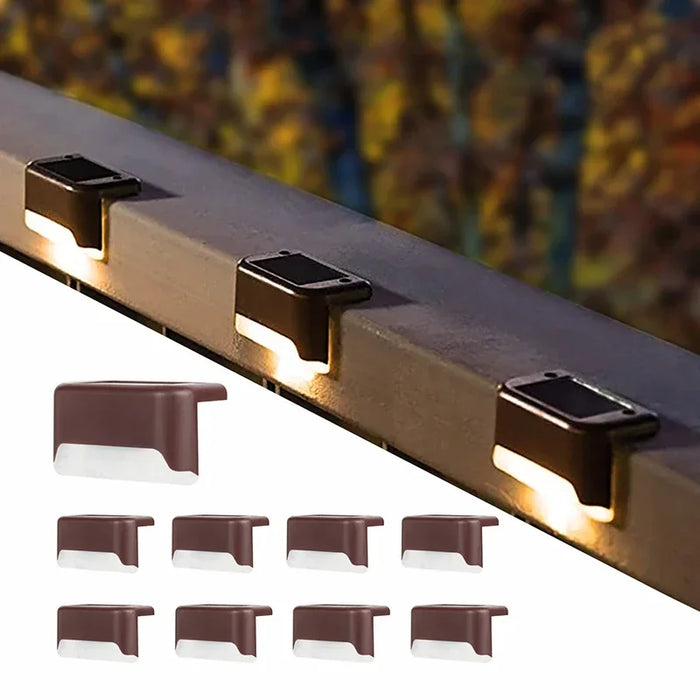 Solar Lamps LED Outdoor Garden Balcony Staircase Fence Railing Lights Courtyard Waterproof Solar Outdoor Decorative Wall Lights