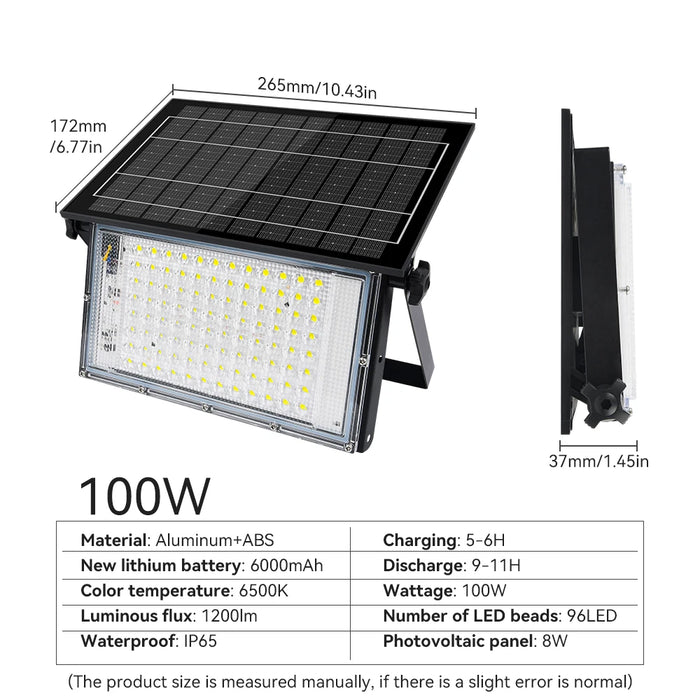Solar Outdoor FloodLight Solar Light Waterproof Solar Wall lamp LED Sun light With Remote Control For Patio Garage Backyard Stre