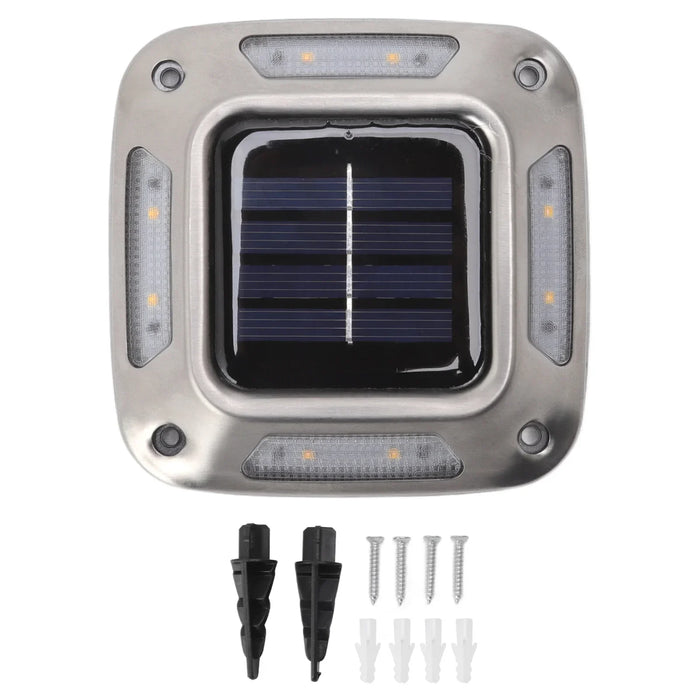 1PCS 8 LEDs Solar Ground Light Solar Light Waterproof Warm Light Solar Garden Lamp Outdoor Courtyards Driveway Marker Light