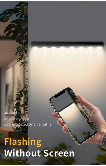 Solar Sign Light Outdoor LED Wall Lamp Address Light Dusk to Dawn Sunlight for Billboard Mailbox House Number Porch Fence Garden