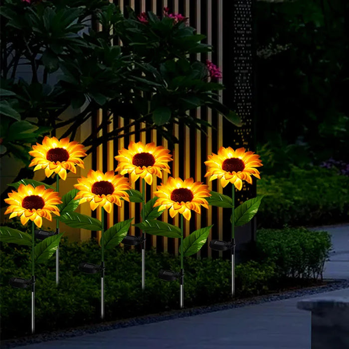 LED Solar Sunflowers Flower Light Home Decorative Flower Lights  Waterproof Landscape Light Garden Decoration Lawn Lamp