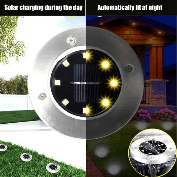 Solar LED floor light outdoor lawn light for lawn decoration garden terrace courtyard waterproof underground light
