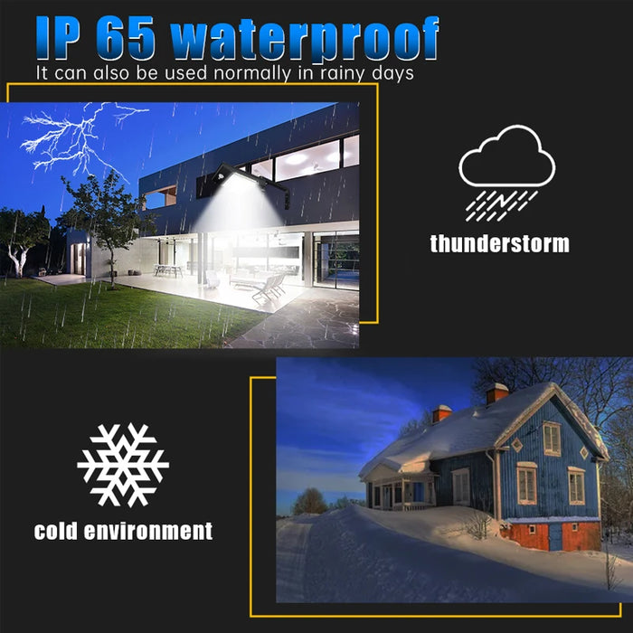 Solar Flood Lights Outdoor 360 Degree Swiveling Solar Security Lamp Solar Motion Sensor Light Ecofriendly and Energy Saving