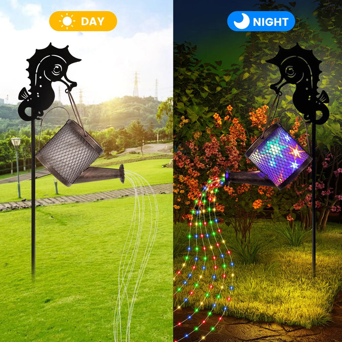 Solar Watering Can Light Outdoor Waterproof Shower Light Decorative Solar Lights for Home Outside Walkway Garden Patio Decortion