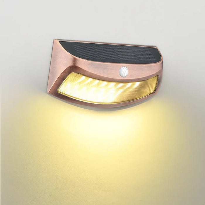 Solar wall lamp for household outdoor waterproof garden decoration fence LED human body sensing outdoor courtyard lamp