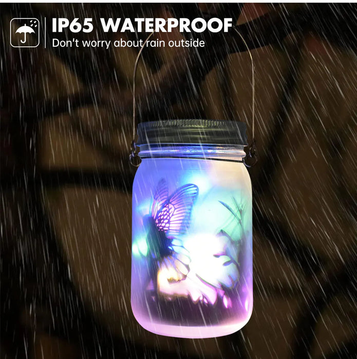 Christmas Solar Lantern Mason Jar Lights Solar Fairy Hanging Lanterns For Outdoor Yard Lawn Garden Decor Jar Light for Xmas Gift