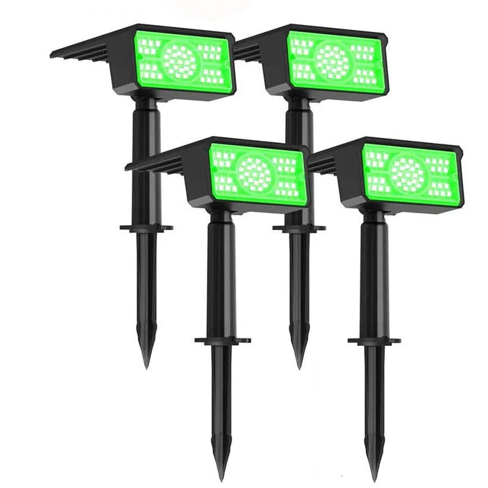 4pcs Solar Spotlight Outdoor Garden Wall Lamp for Tree Street Decor IP65 Waterproof LED Green Landscape Countyard Solar Light