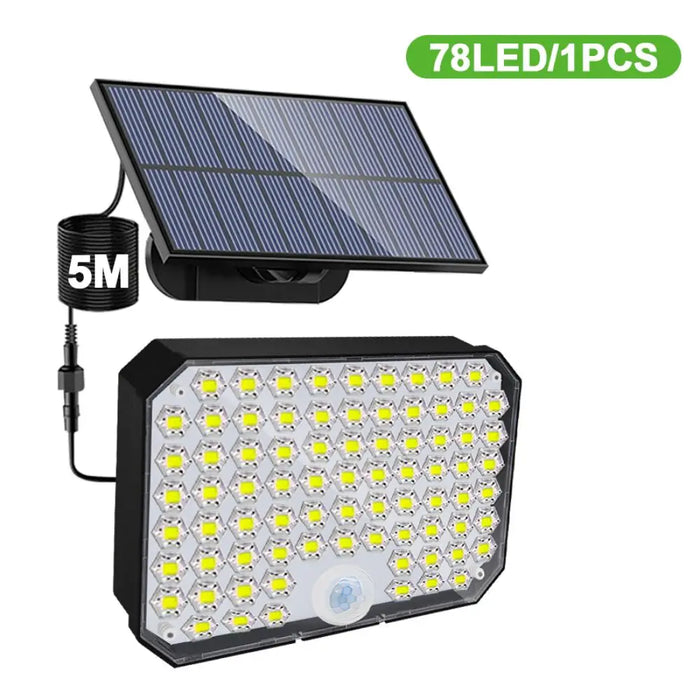 Solar Security Lights Motion Sensor Outdoor 318/238/226LED Garden Lights Waterproof Split Flood Wall Lights Solar Powered 3 Mode
