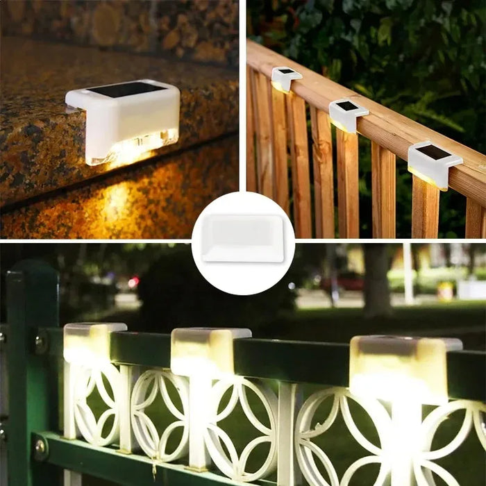 4-32 Pack LED Solar Step Lamp Path Stair Outdoor Garden Lights Waterproof Balcony Light Decoration for Patio Stair Fence Light ﻿