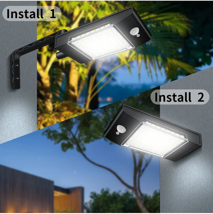 Solar Flood Lights Outdoor 360 Degree Swiveling Solar Security Lamp Solar Motion Sensor Light Ecofriendly and Energy Saving