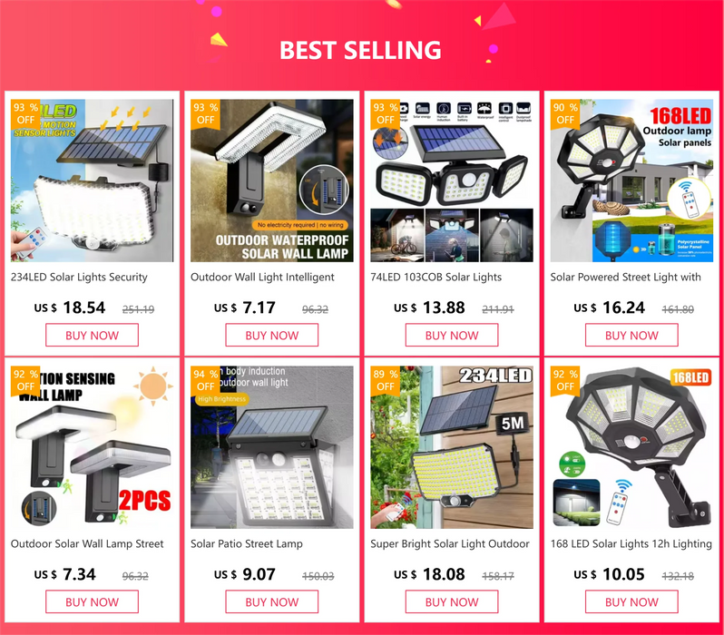 Outdoor Solar Wall Lamp Street Lights Motion Sensor Solar Powered Sunlight Lamps Waterproof Foldable Light for Garden Lighting
