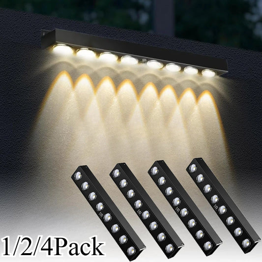 1/2/4Pack Solar Sign Posts Lights Outdoor Waterproof Solar LED Wall Lights for Garden Decor Outdoor Signs Posts House Number