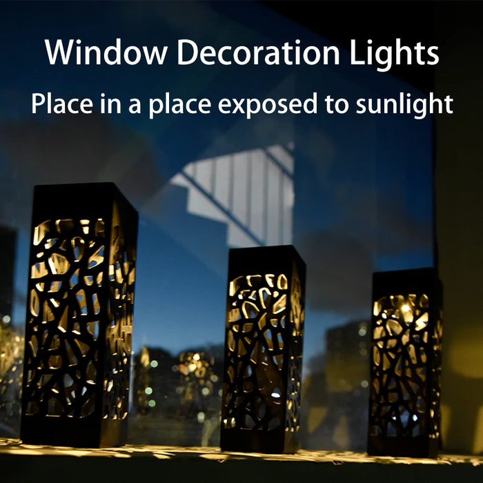Solar Garden Light Outdoor Solar Hollow Lawn Lamp Decoration Lighting Waterproof For Pathway Yard Park Courtyard Sunpower