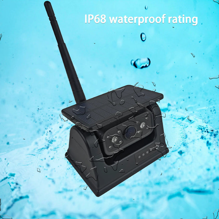 Solar Powered Reverse Camera, WIFI Wireless Camera, Car Mounted Camera, Magnetic Suction Camera Suitable for RVs and Trucks