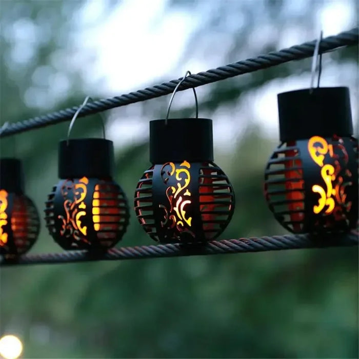 Outdoor Solar Lights Retro Lantern Lantern Lights Hanging Flame Lamp Landscape Lighting Floor Lights Spotlight Home Garden Decor