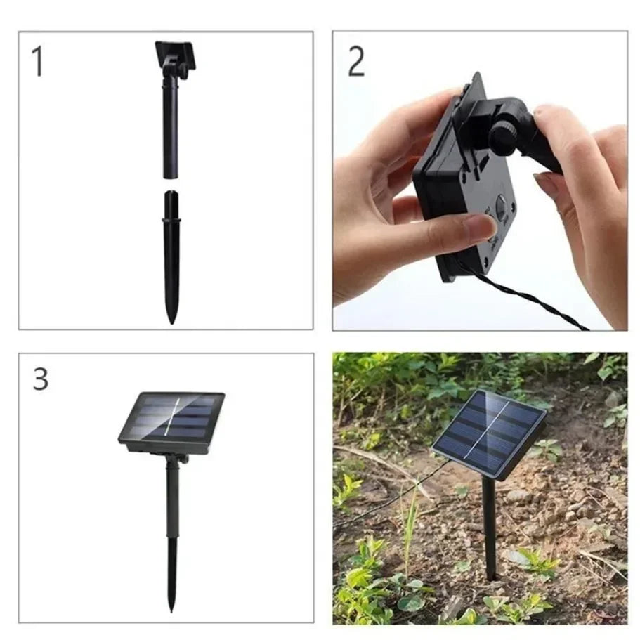 32/22M Solar String Lights Outdoor Waterproof Fairy Garland Lights 300LED 8 Modes Christmas Party Garden Patio Wedding Decor