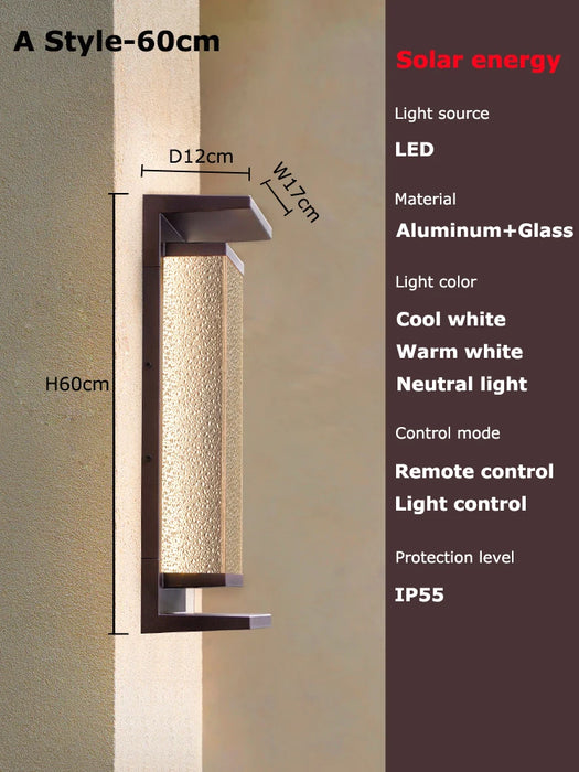 Solar Wall Light Outdoor Dusk to Dawn Porch Lighting Fixture Waterproof Solar Lanterns Anti-Rust Lanterns for Front Patio Garage