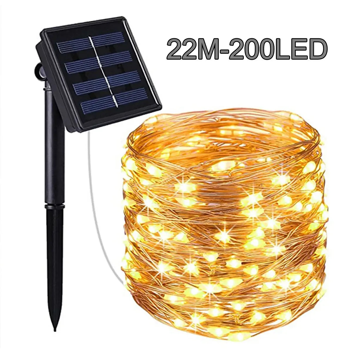 Solar LED Light 7M/22M/32M Outdoor Garden Waterproof Fairy Garland String Lights Christmas Holiday Party Decoration Solar Lights