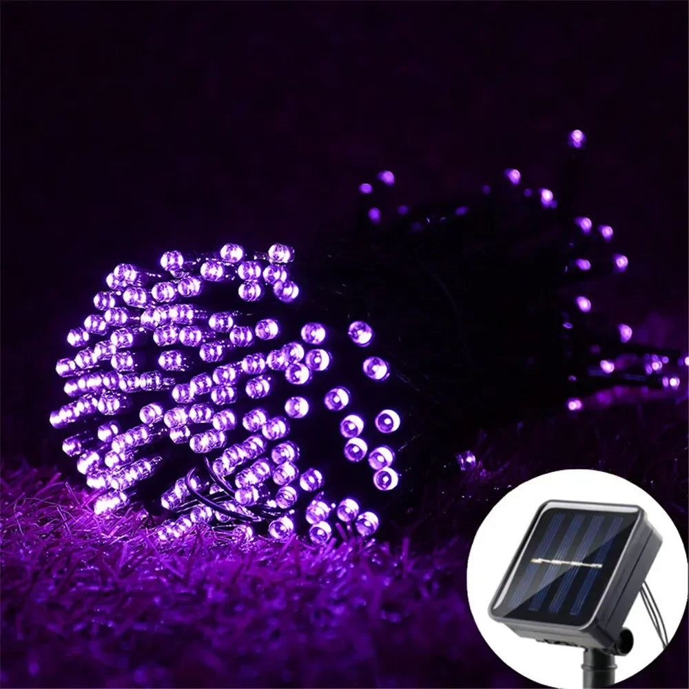 Solar String Light Fairy Outdoor Garden Waterproof Lamp Christmas Garland Xmas Holiday Party Home Halloween Decoration