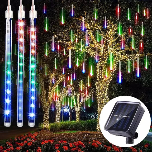 30/50cm Solar LED Meteor Shower Light Holiday String Light Waterproof Fairy Garden Decor Outdoor Led Street Garland Christmas