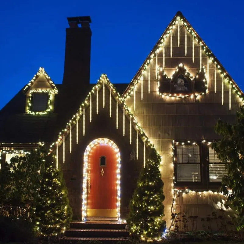 Solar Led Light Outdoor Meteor Shower Rain Lights Waterproof Garden Decor Outdoor Street Garland New Year Christmas Decoration