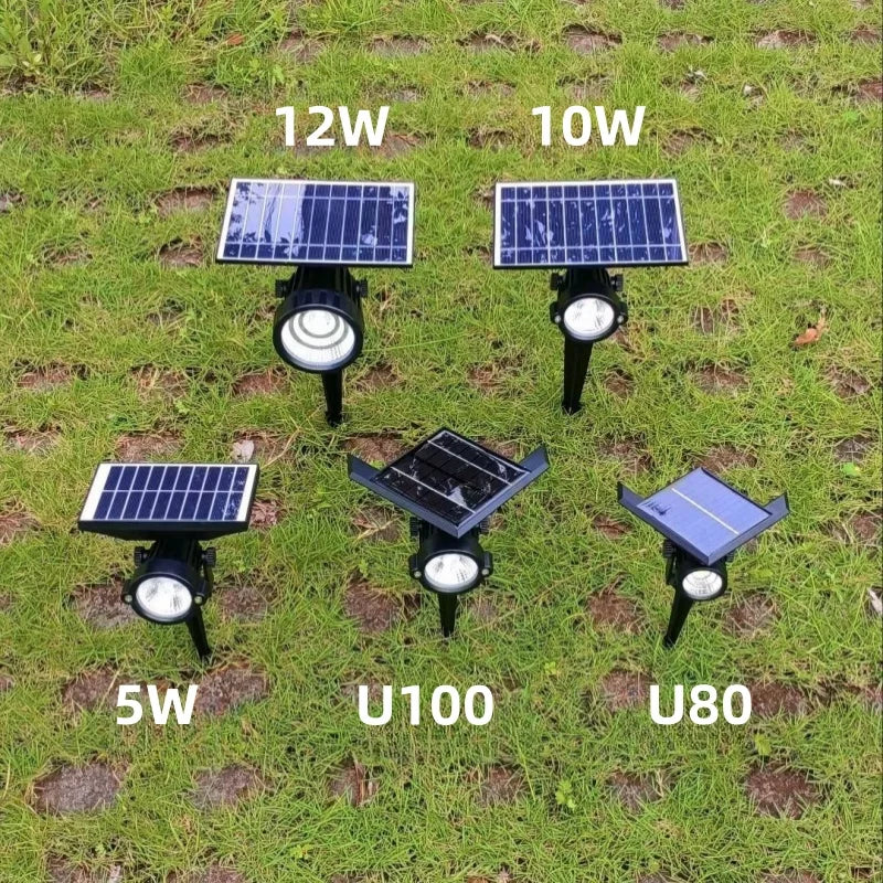 10W 15W Solar Lawn Lamp Outdoor landscape Spotlight IP65 Waterproof for Garden Backyard Pathway Driveway Patio Decor Spot Light