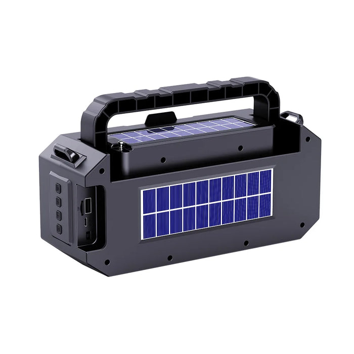 Solar Wireless Bluetooth Speaker Dual Solar Power Rechargeable with Flashlight  FM Radio TF USB MP3 Music Player Audio System