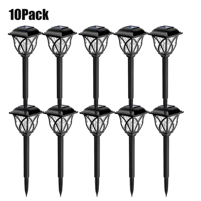 1-10Pack Solar Yard Lights Bright Lawn Lights Outdoor Waterproof Led Solar Pathway Lights Landscape Path Lights