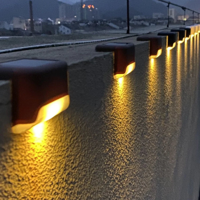 4Pack Solar Lamp Path Deck Outdoor Stair Light Garden LED Waterproof Balcony Lighting Solar Lamp for Garden Step Patio Fence New