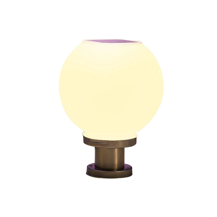 Solar Light Outdoor Fixtures Courtyard Garden Lawn Street Lights Round Ball Lamp External Landscape Patio Pillar Party Lighting