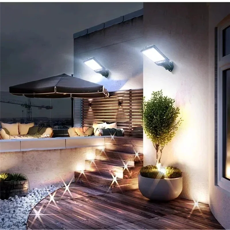 B84B-LED Outdoor Solar Lights Courtyard Waterproof Wall Lights Motion Sensors Garden Terrace Garage Solar Lights