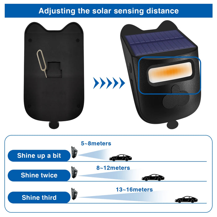 Solar Wireless Driveway Alarm Outdoor Weather-Resistant Motion Sensor&Detector DIY Security Alert System