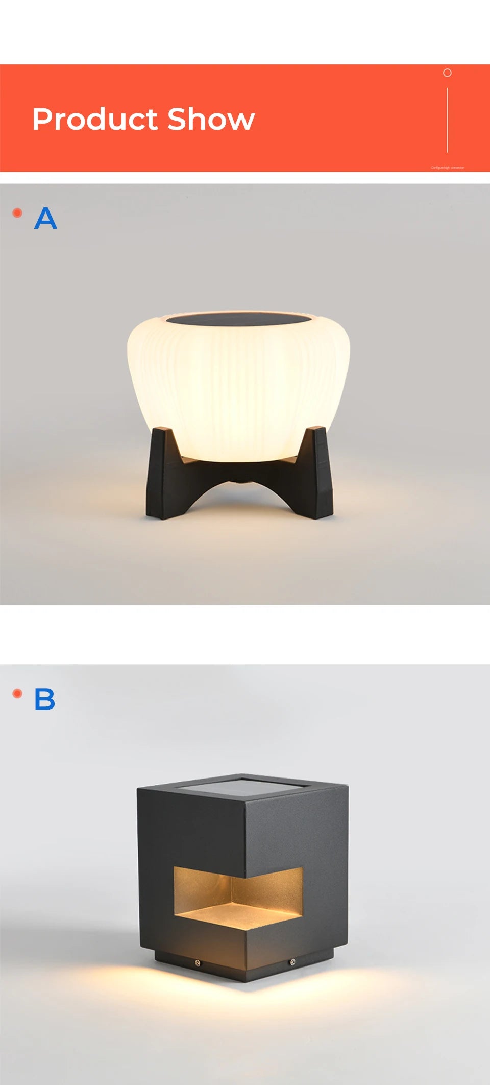 Outdoor Pillar Light Solar Powered Energy Saving IP65 Post Cap Lamp Auto Dusk-to-Dawn Sensor for Garden Villa Gate Pathway Fence