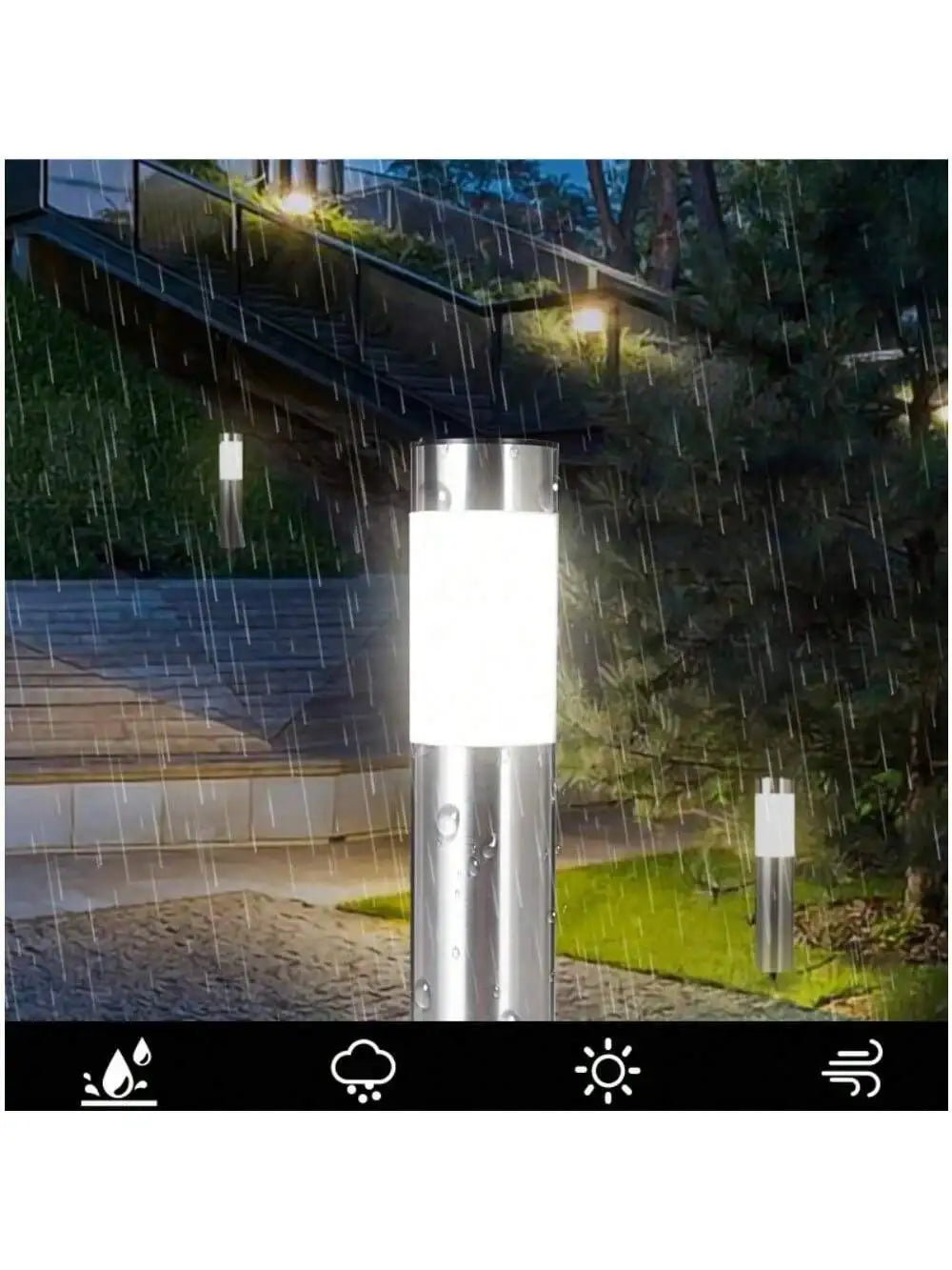 Solar Pathway Lights Outdoor Waterproof-Auto On/Off Solar Garden Lights for Yard Walkway Driveway Patio Lawn&Path-Upgraded Brigh