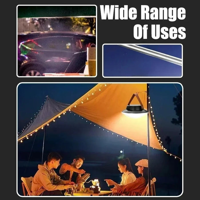 Solar LED Camping Light USB Rechargeable IP65 Lamp Outdoor Tent Hanging 4lighting Mode Lanterns Emergency Home Repair Work Light