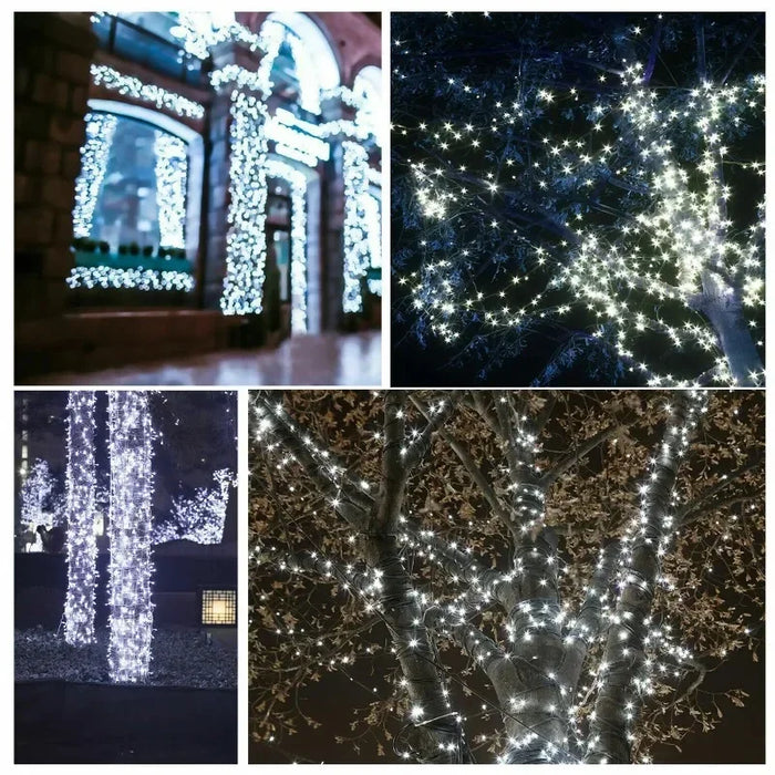 Solar String Lights Outdoor Waterproof Fairy Lights String 8 Mode for Home Gardens Wedding Party Outdoor Tree Decorations