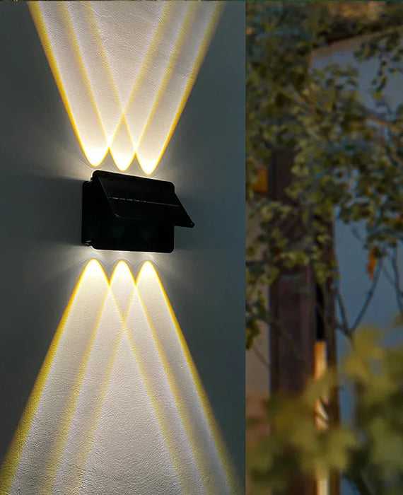 Solar Wall Light IP65 Waterproof Warm White Solar Outdoor Lights for Patio Deck Porch Barn Garage Garden Decoration