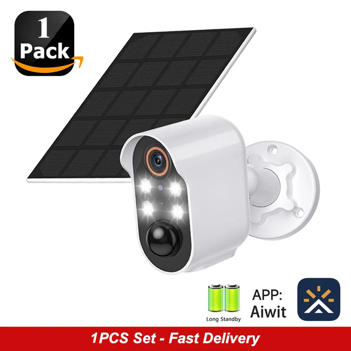 Solar WIFI IP Camera WiFi PTZ Camera 2MP HD Outdoor Wireless Solar IP Camera 1080P Video Surveillance Camera Long Time Standby