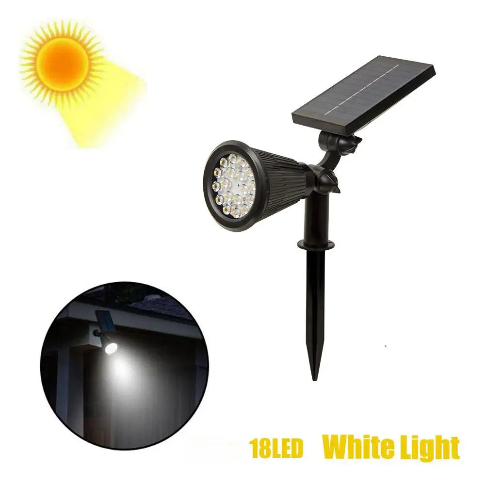 1pc 4/7/18/36LED Solar Spotlights Outdoor IP65 Waterproof Brightness Adjustable Spot Light  for Garden Backyard Driveway Patio