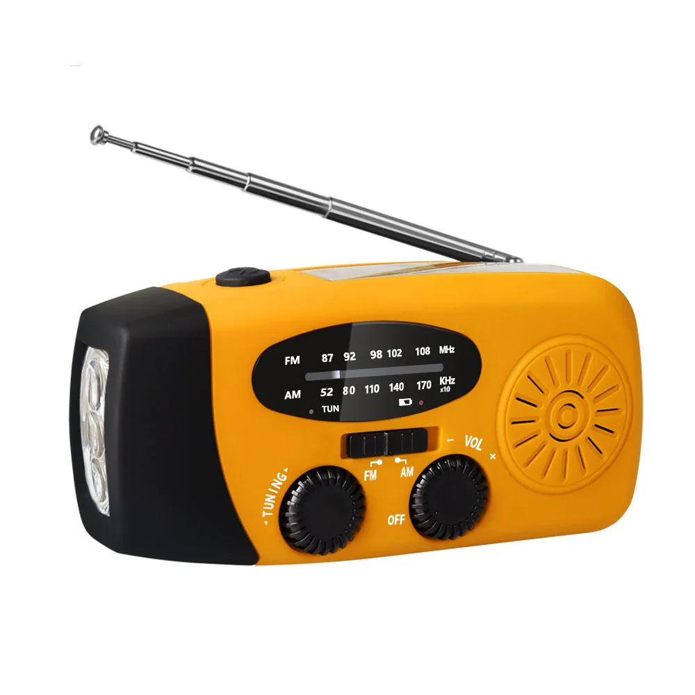 AM/FM/NOAA Emergency Weather Radio Hand Crank Solar Weather Radio Portable Power Bank with Solar Charging Battery
